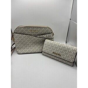 Michael Kors Lady Crossbody Bag Handbag Messenger Purse Shoulder Set With Wallet